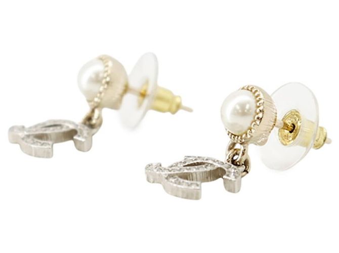 Chanel Gold Rhinestone Ohrringe - Ansicht 2