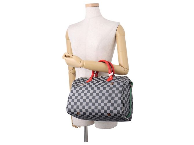 Louis Vuitton Damier Canvas Speedy Bandoulière 30 NM - vista 4