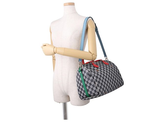 Louis Vuitton Damier Canvas Speedy Bandoulière 30 NM - vista 5
