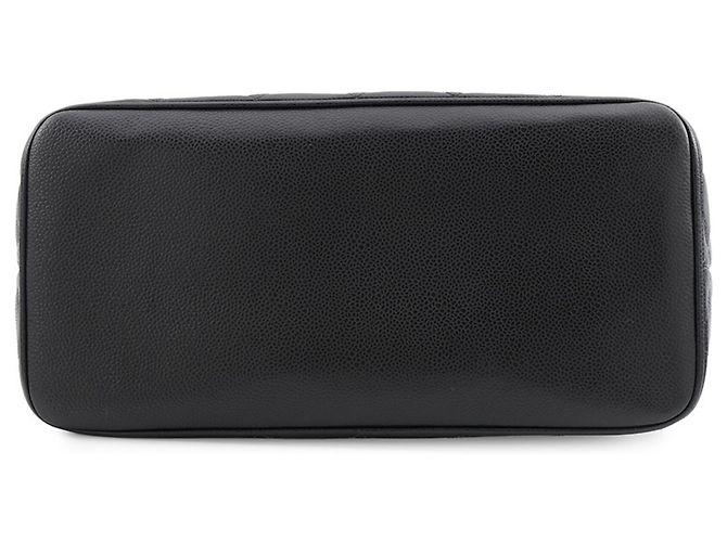 Borsa Tote Chanel in pelle di vitello martellata nera - vista 3