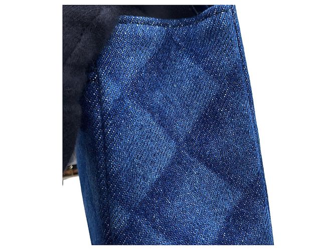 Chanel Denim Schultertasche mit Kette - Ansicht 8