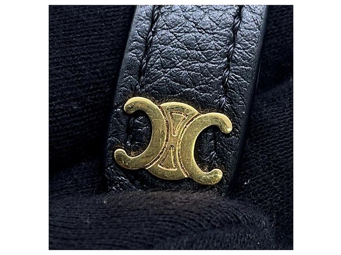 Céline Borsa a mano Celine Teen Lulu in pelle nera - vista 10