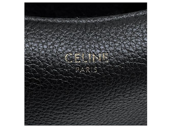 Céline Borsa a mano Celine Teen Lulu in pelle nera - vista 13