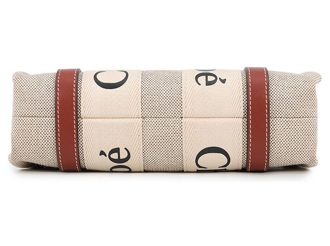 Chloé Woody Tote Small Handtasche aus Canvas - Ansicht 3