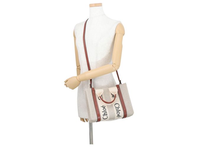 Chloé Woody Tote Small Handtasche aus Canvas - Ansicht 5