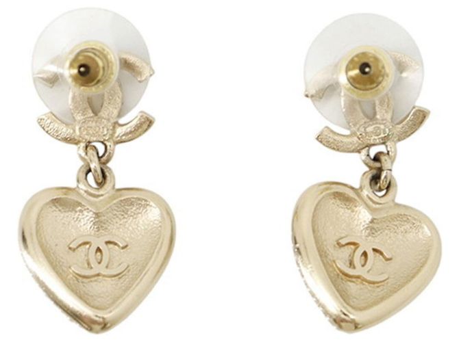 Orecchini Chanel cuore strass - vista 3