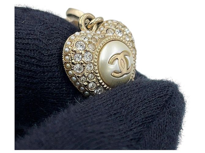 Orecchini Chanel cuore strass - vista 6