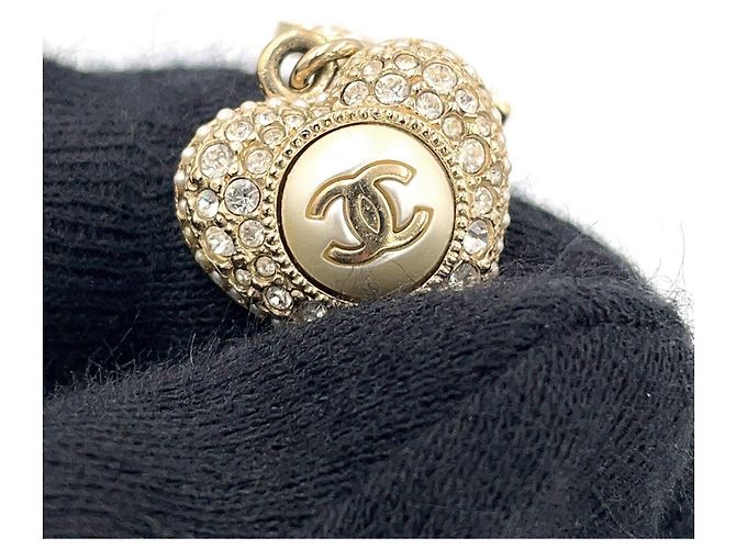 Orecchini Chanel cuore strass - vista 7