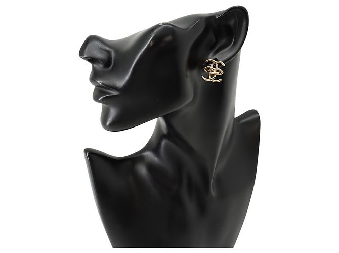 Chanel Double Coco Mark Metall-Ohrringe - Ansicht 4
