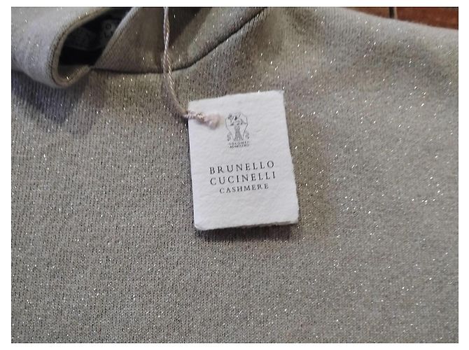 Brunello Cucinelli Grauer Kaschmir-Poncho mit Kapuze - Ansicht 2