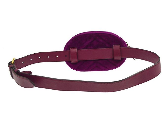 Cintura Gucci GG Marmont in velluto matelassé - vista 2