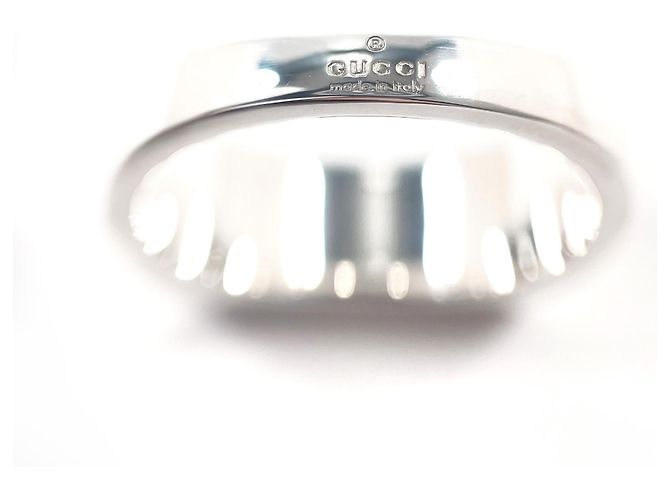 Bague à bande GUCCI Diagonal Interlocking G - vue 3