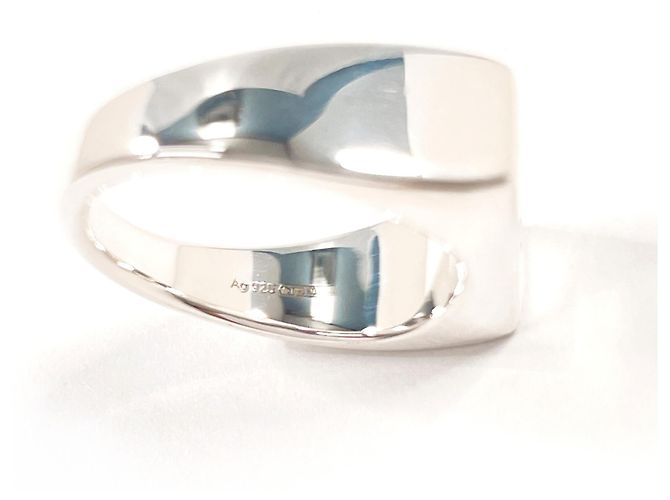Bague à bande GUCCI Diagonal Interlocking G - vue 4