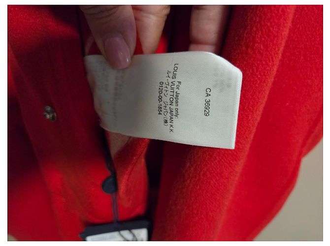 Louis Vuitton Parka Coat Red Wool - vista 10