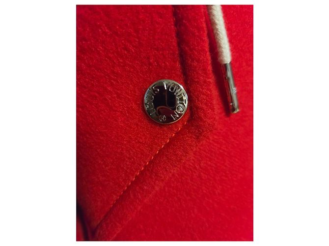 Louis Vuitton Parka Coat Red Wool - vista 2