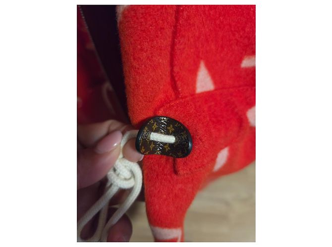 Louis Vuitton Parka Coat Red Wool - vista 6
