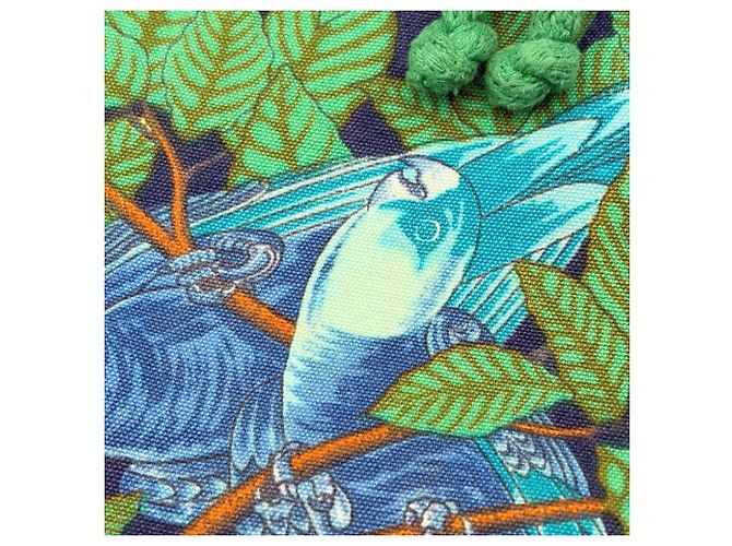 Hermès Sac à épaule à cordon Hermes Bird Print - vue 14