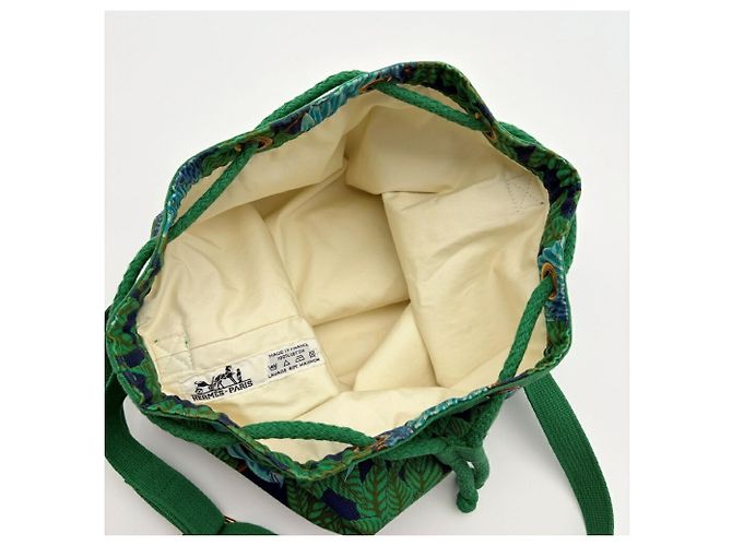 Hermès Sac à épaule à cordon Hermes Bird Print - vue 16