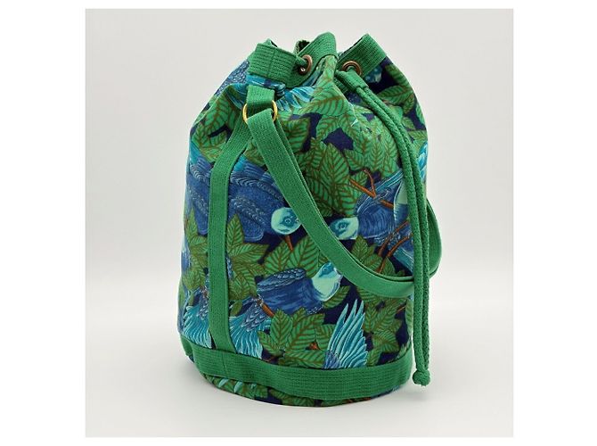 Hermès Sac à épaule à cordon Hermes Bird Print - vue 4