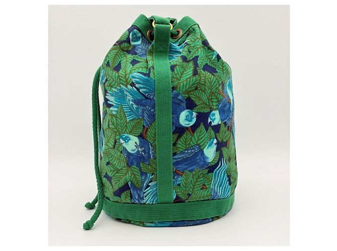 Hermès Sac à épaule à cordon Hermes Bird Print - vue 7