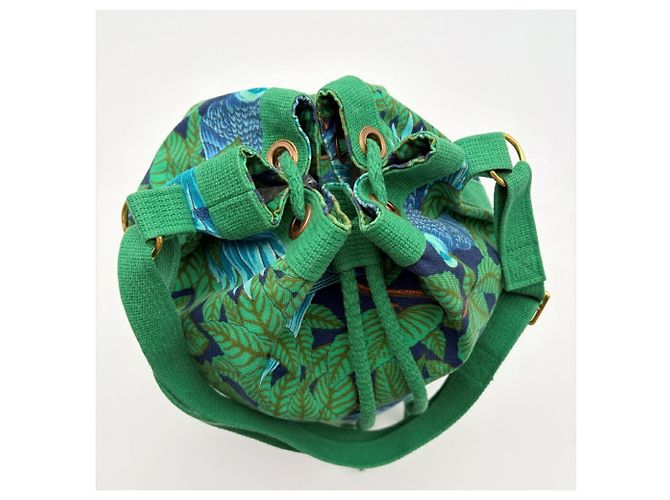Hermès Sac à épaule à cordon Hermes Bird Print - vue 9