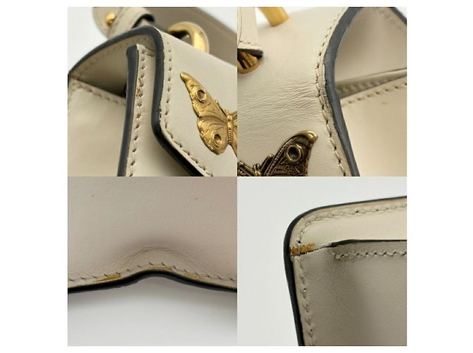 Sac à main Gucci Sylvie Cuir Toile Bleu Marine Rouge Blanc - vue 15