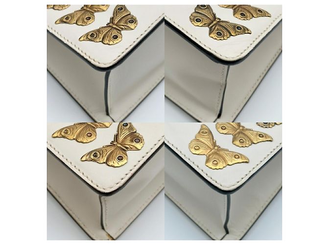Sac à main Gucci Sylvie Cuir Toile Bleu Marine Rouge Blanc - vue 16