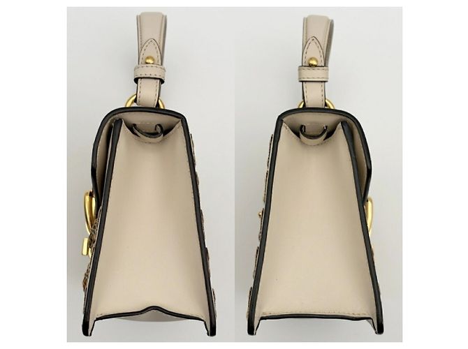 Sac à main Gucci Sylvie Cuir Toile Bleu Marine Rouge Blanc - vue 5
