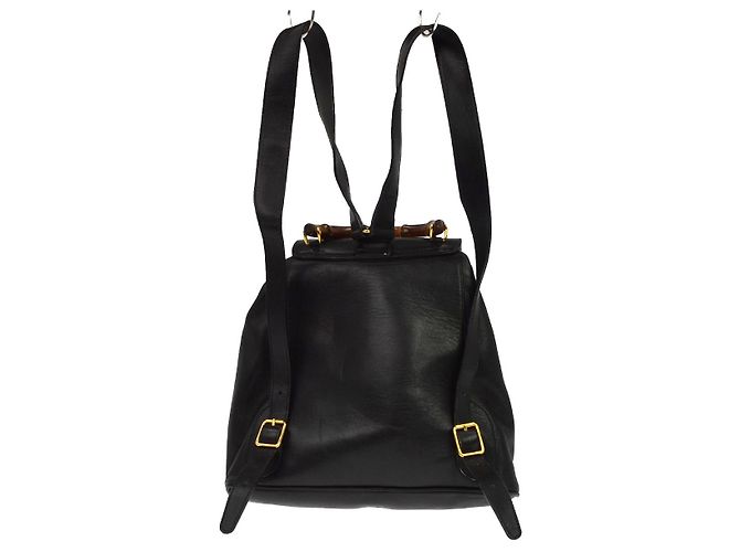 Gucci Vintage Bamboo Leather Medium - vue 2