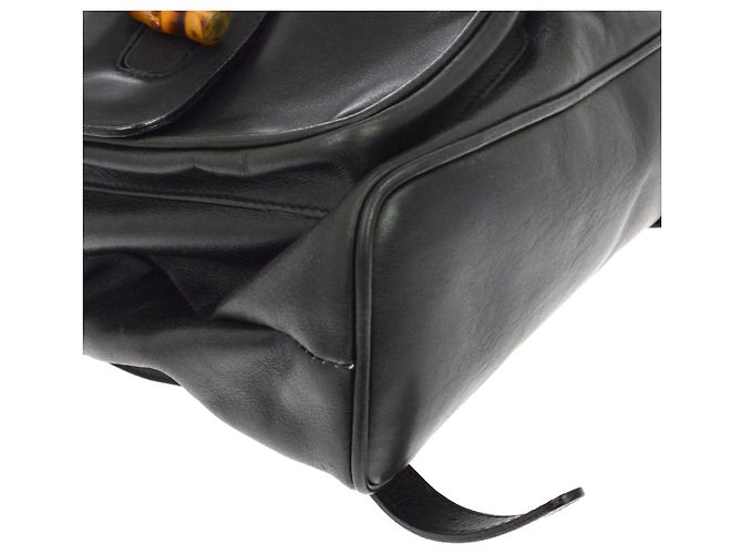 Gucci Vintage Bamboo Leather Medium - vue 6