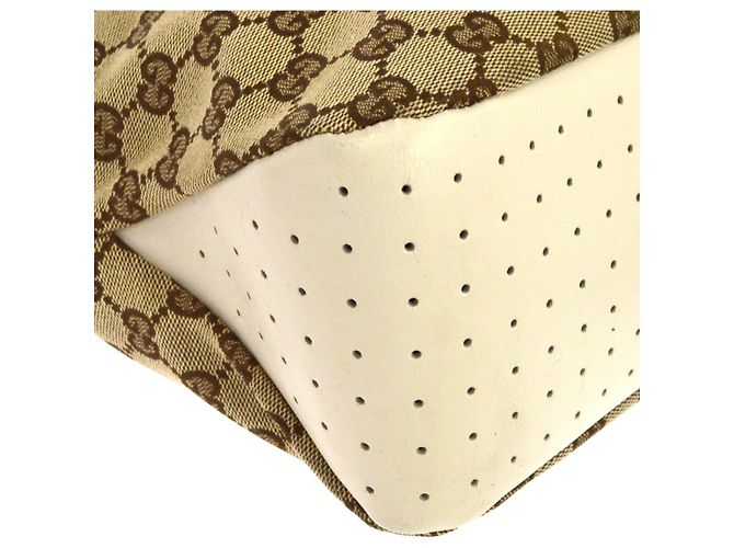 Gucci Gürtel GG Canvas mit perforiertem Leder Large - Ansicht 6