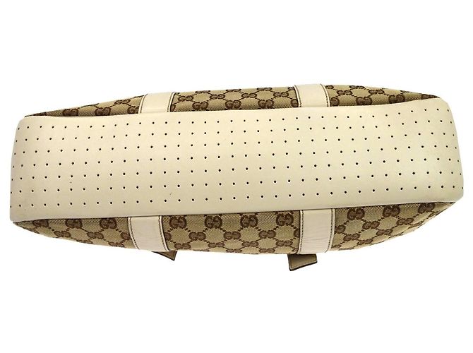 Gucci Gürtel GG Canvas mit perforiertem Leder Large - Ansicht 7