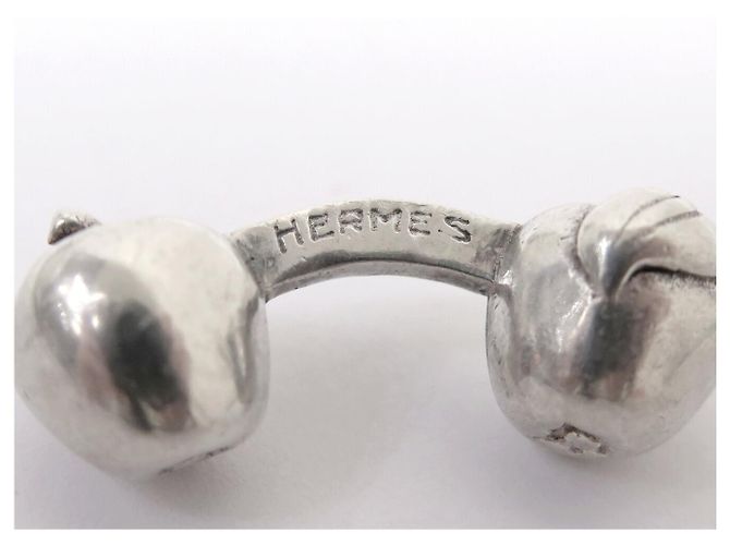Hermès GEMELLI VINTAGE HERMES MELE IN ARGENTO 925 22GR GAETAN DE PERCIN - vista 6