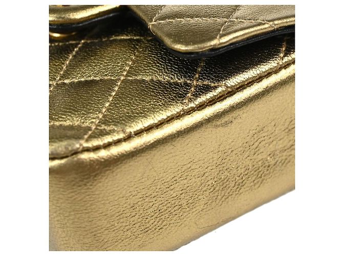 Charm per borsa Chanel Vintage Flap in pelle d'agnello matelassé Micro - vista 7