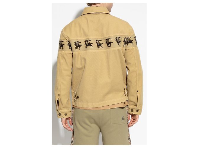 Giacca Burberry Tanners in cotone beige - vista 3