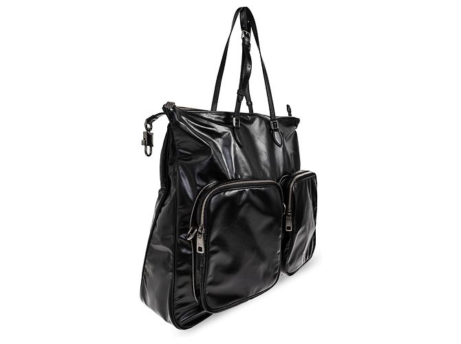 Saco shopper de couro preto Dolce & Gabbana - vista 3