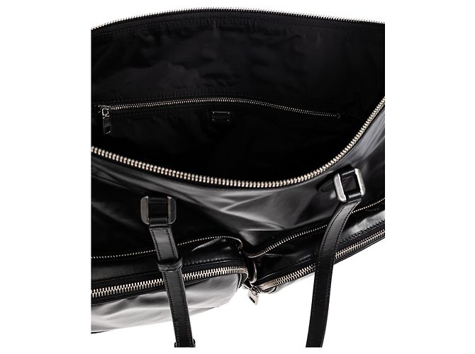Saco shopper de couro preto Dolce & Gabbana - vista 4