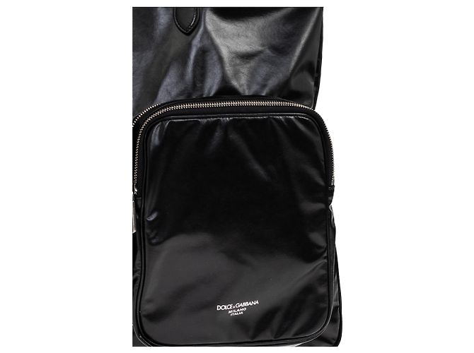Saco shopper de couro preto Dolce & Gabbana - vista 5