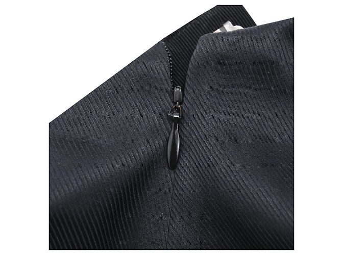 Falda midi asimétrica The Row en acetato negro - vista 13