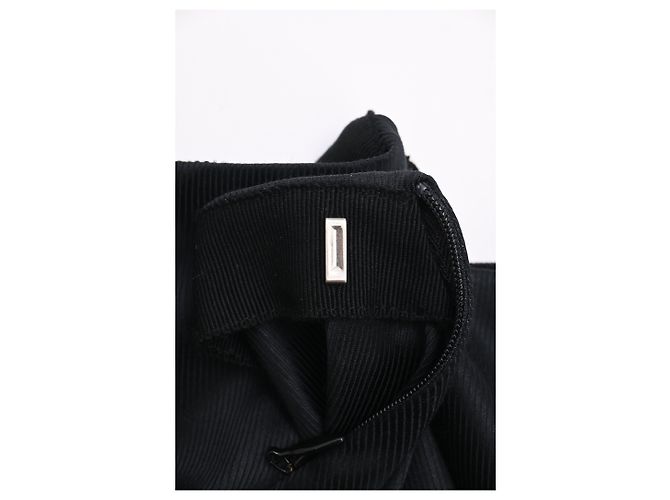 Falda midi asimétrica The Row en acetato negro - vista 14