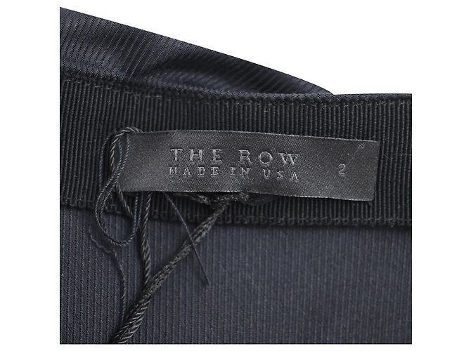 Falda midi asimétrica The Row en acetato negro - vista 4