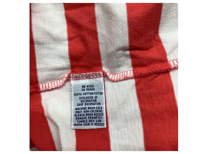 T-shirt a V a righe Ralph Lauren in cotone multicolore - vista 6