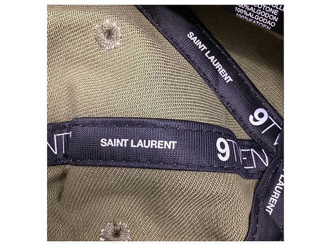 Autre Marque Boné Cassandre Saint Laurent x New Era em algodão cáqui - vista 4