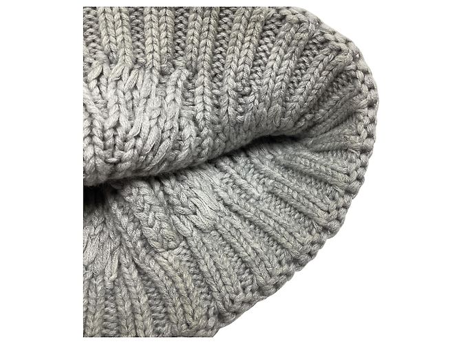 UGG Pom-Pom Strickmütze aus grauer Wolle - Ansicht 4