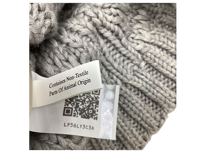 UGG Pom-Pom Strickmütze aus grauer Wolle - Ansicht 6
