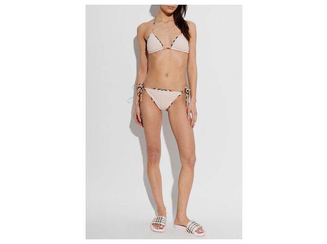 Burberry Gummischlappen rosa Check-Muster - Ansicht 2