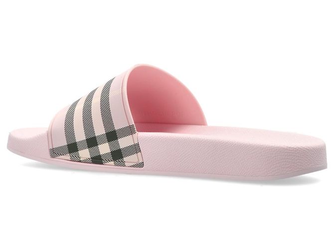 Burberry Gummischlappen rosa Check-Muster - Ansicht 4