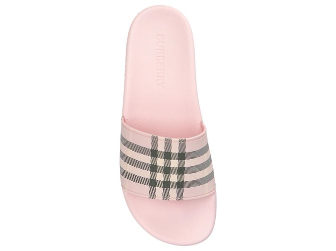 Burberry Gummischlappen rosa Check-Muster - Ansicht 5