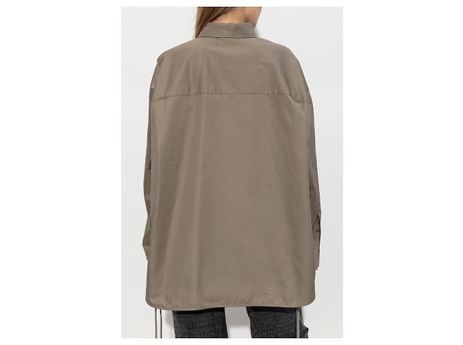 Camisa Balenciaga Oversized de Algodão Verde - vista 2