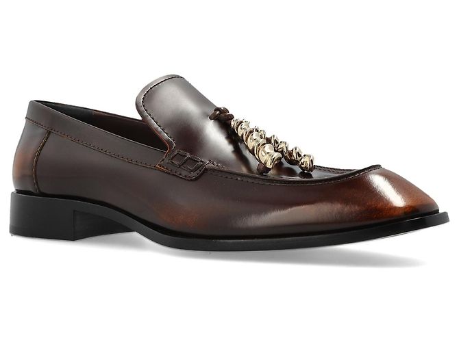 Mocassins Edge Loewe en cuir marron - vue 3